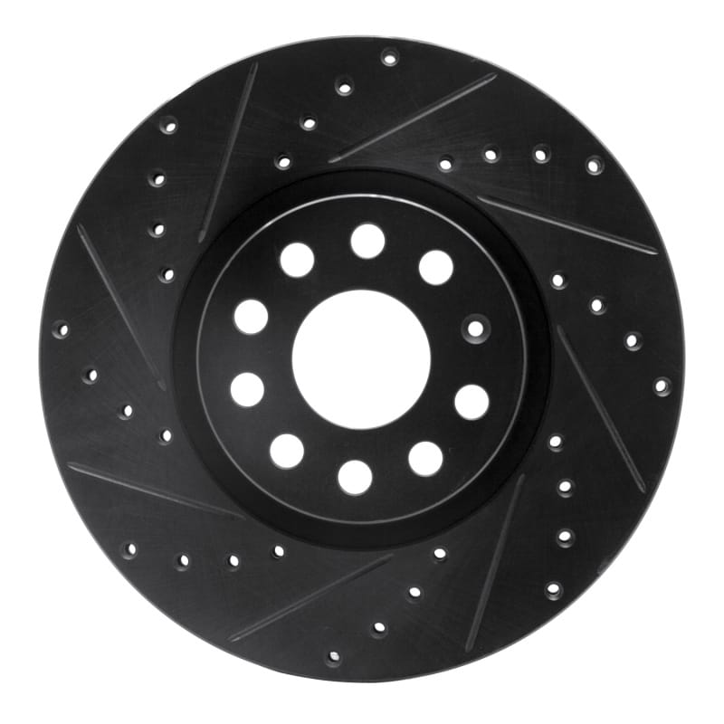 DFC — DFC Brake Rotor - Drilled and Slotted - Black