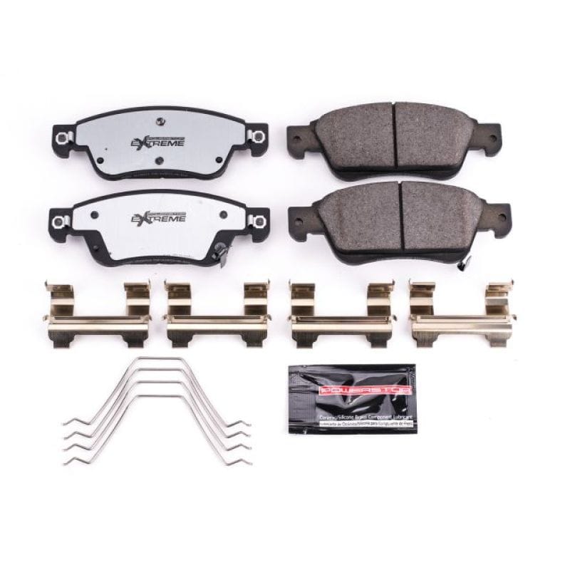 PowerStop — PowerStop - Z26 Performance Carbon-Fiber Ceramic Brake Pads with Hardware Kit