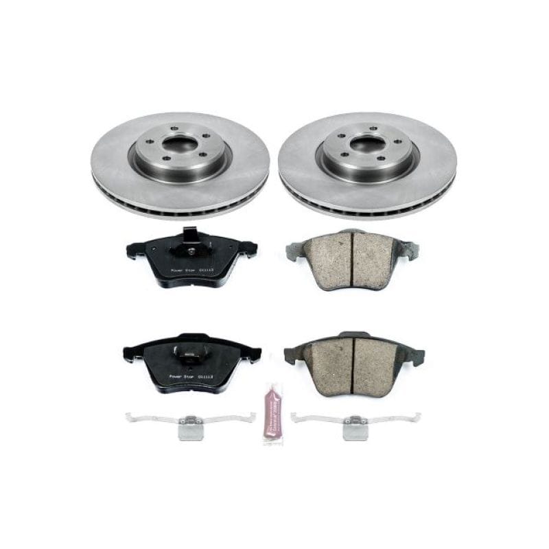 PowerStop — OE Stock Replacement Low-Dust Ceramic Brake Pad and Rotor Kit
