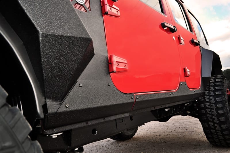 Rugged Ridge — Body Armor Cladding, Rocker Panel Guard, Steel; 07-18 Jeep Wrangler JK
XHD Armor Cladding
