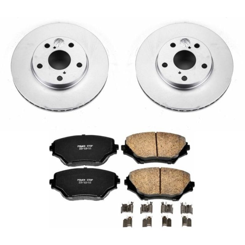 PowerStop — Genuine Geomet Coated Rotor and Low-Dust Ceramic Brake Pad Kit
