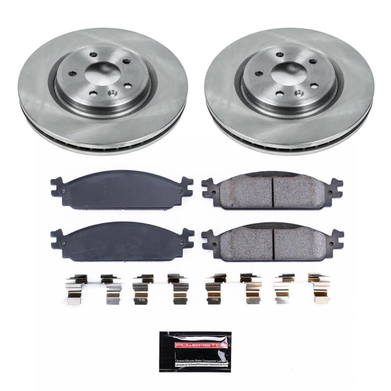 PowerStop — Semi-Coated Rotor and Low-Dust Ceramic Brake Pad Kit