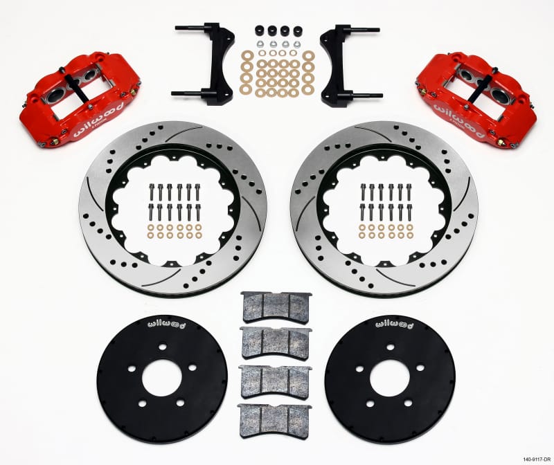 Wilwood — KIT,FRONT,5 LUG,MUSTANG,94-04,FNSL6R 14.00,DRILLED,RED