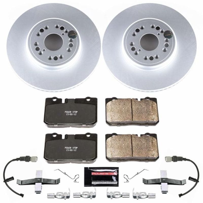PowerStop — Genuine Geomet Coated Rotor and Low-Dust Ceramic Brake Pad Kit