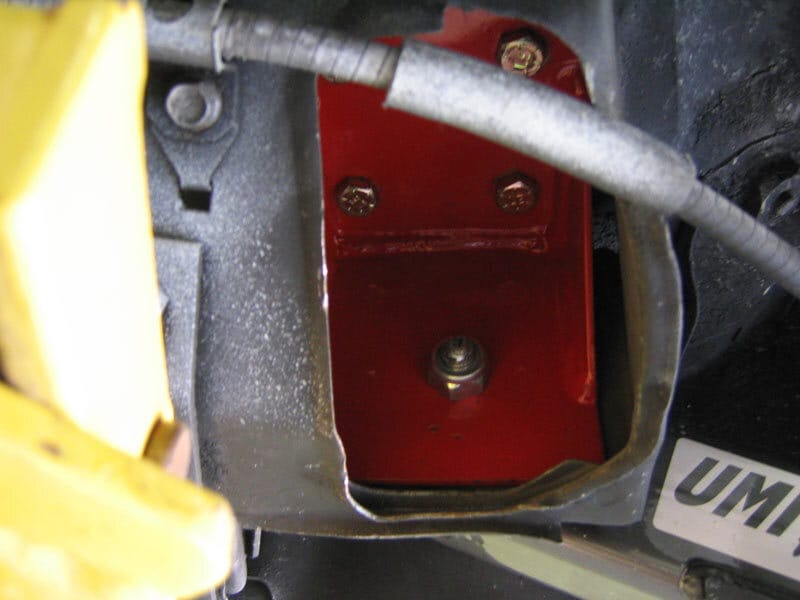 UMI Performance — 1000- 1979-1993 Ford Mustang Lower Control Arm Torque Box Reinforcements