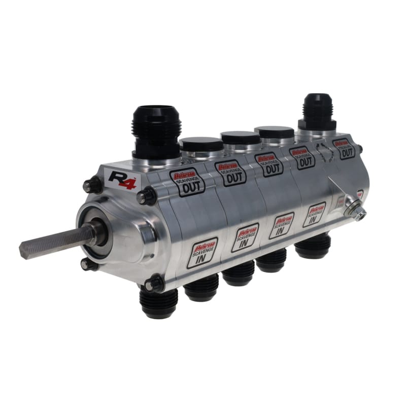 Peterson Fluid Systems — Five Stage R4 Oil Pump Left Side Mount, Male Hex Shaft With Rear Drive