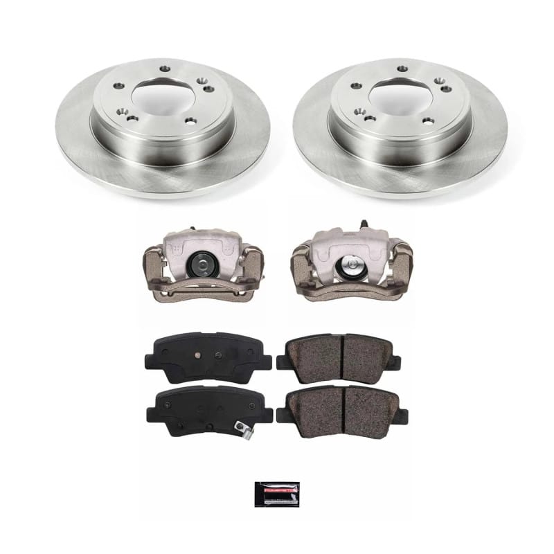 PowerStop — OE Stock Replacement Low-Dust Ceramic Brake Pad, Rotor and Caliper Kit