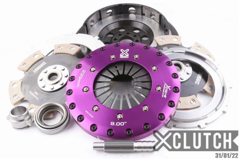 XCLUTCH — Clutch Kit Inc Chromoly Flywheel; 9" Twin Solid Ceramic Clutch Discs