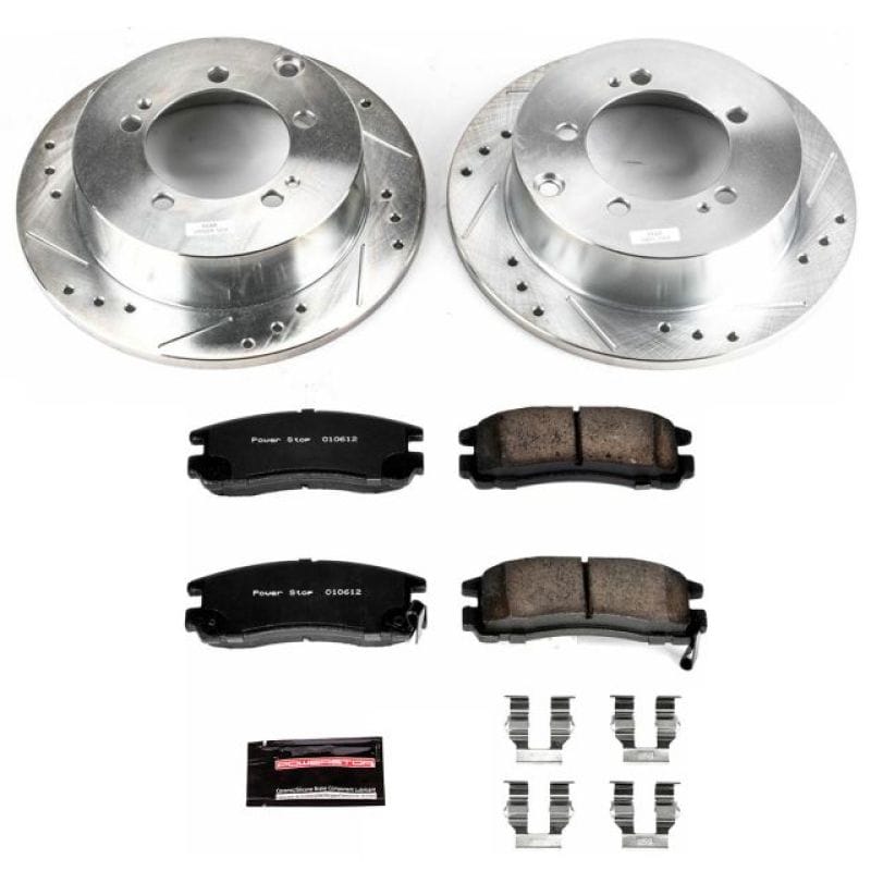 PowerStop — Z23 Daily Driver Carbon-Fiber Ceramic Brake Pad and Drilled & Slotted Rotor Kit