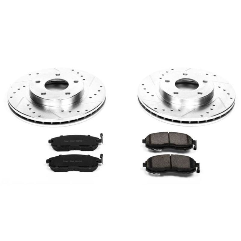 PowerStop — Z23 Daily Driver Carbon-Fiber Ceramic Brake Pad and Drilled & Slotted Rotor Kit