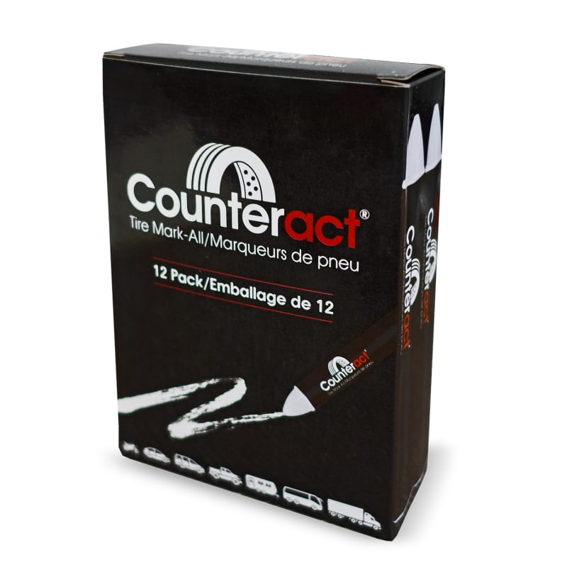 Counteract — Counteract Mark-All Tire Crayon - White - 12 Pack