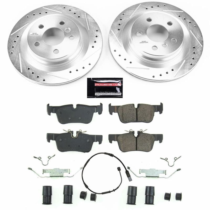PowerStop — Z23 Daily Driver Carbon-Fiber Ceramic Brake Pad and Drilled & Slotted Rotor Kit