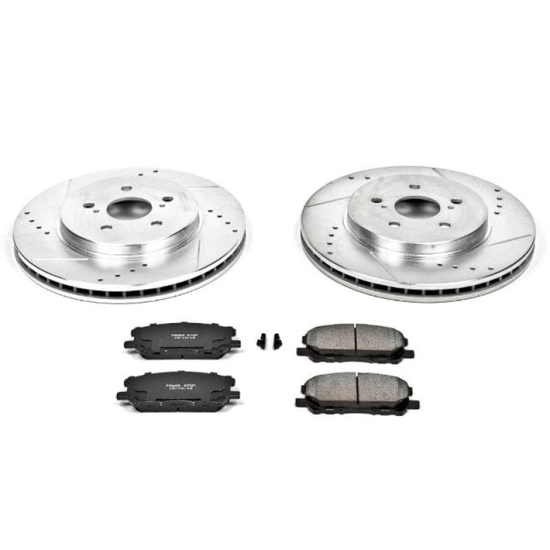 PowerStop — Z23 Daily Driver Carbon-Fiber Ceramic Brake Pad and Drilled & Slotted Rotor Kit