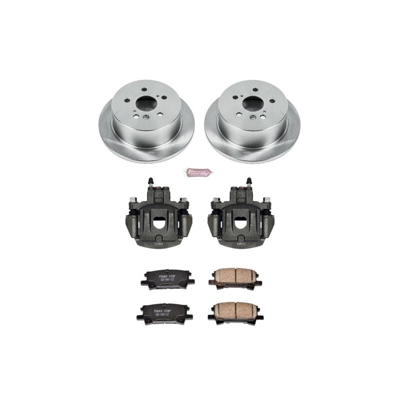 PowerStop — OE Stock Replacement Low-Dust Ceramic Brake Pad, Rotor and Caliper Kit
