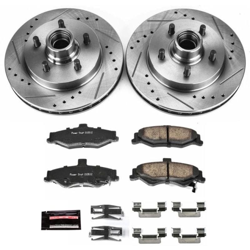 PowerStop — Z23 Daily Driver Carbon-Fiber Ceramic Brake Pad and Drilled & Slotted Rotor Kit