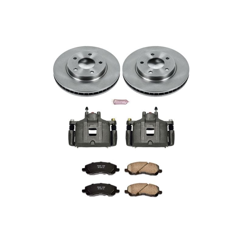 PowerStop — OE Stock Replacement Low-Dust Ceramic Brake Pad, Rotor and Caliper Kit
