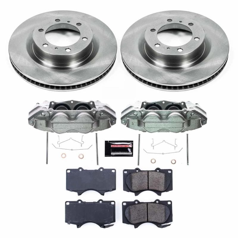 PowerStop — OE Stock Replacement Low-Dust Ceramic Brake Pad, Rotor and Caliper Kit