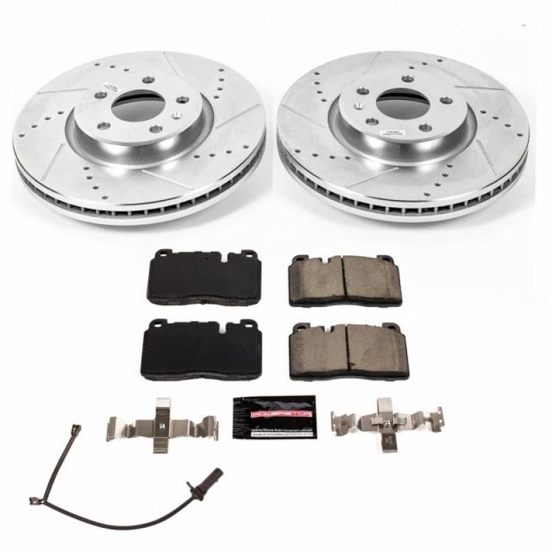 PowerStop — Z23 Daily Driver Carbon-Fiber Ceramic Brake Pad and Drilled & Slotted Rotor Kit
