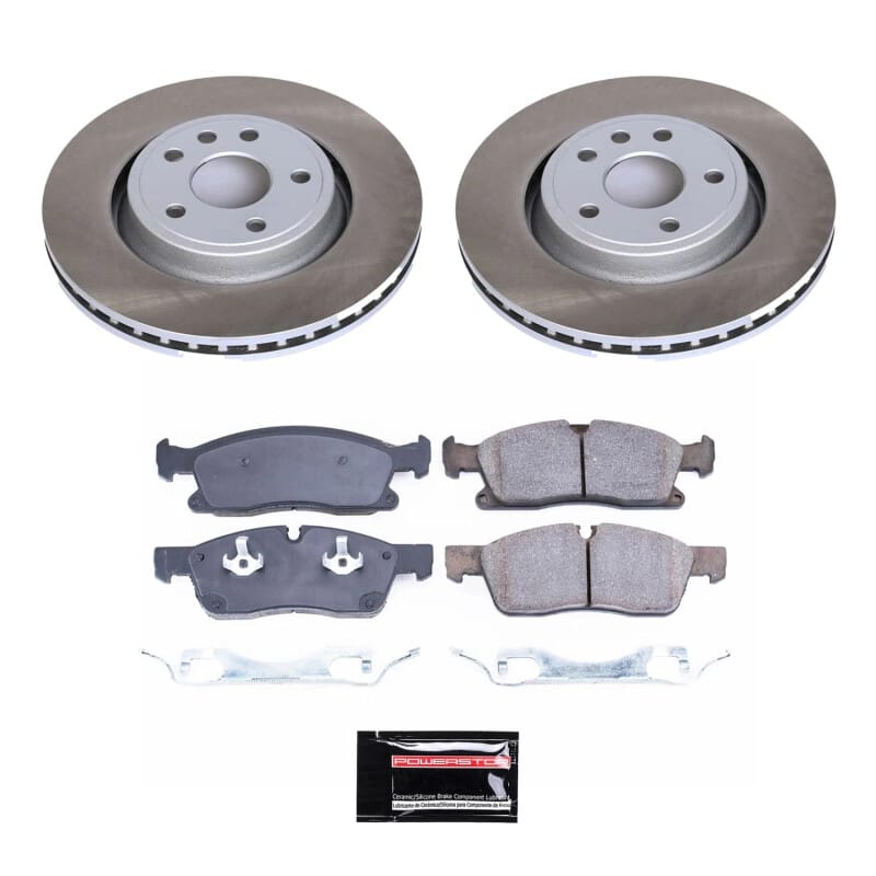 PowerStop — Semi-Coated Rotor and Low-Dust Ceramic Brake Pad Kit