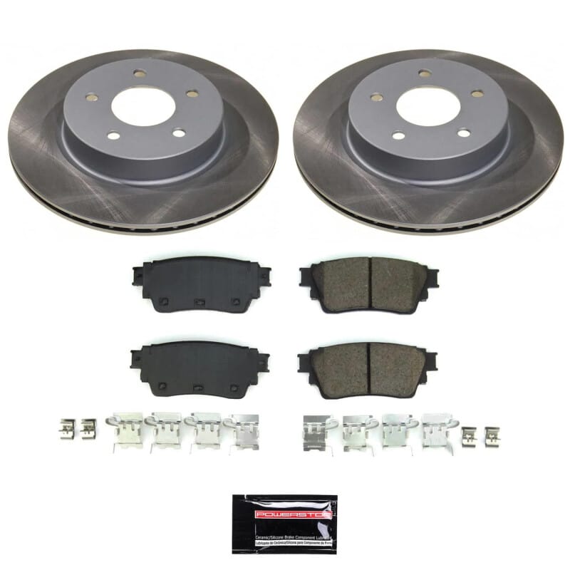 PowerStop — Semi-Coated Rotor and Low-Dust Ceramic Brake Pad Kit