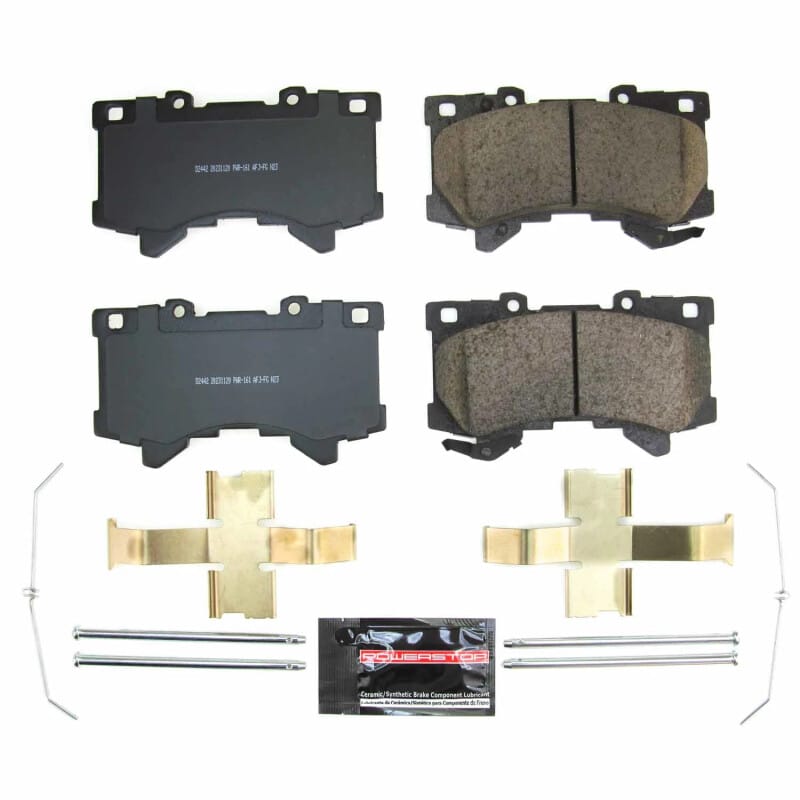PowerStop — PowerStop - Z23 Daily Driver Carbon-Fiber Ceramic Brake Pads with Hardware Kit