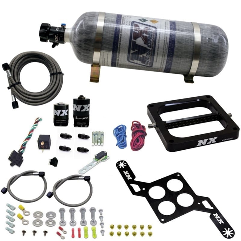 Nitrous Express — 4500 RNC Conventional Plate System w/ .375" Solenoid w/ 12lb Bottle
Nitrous Oxide Injection System Kit
