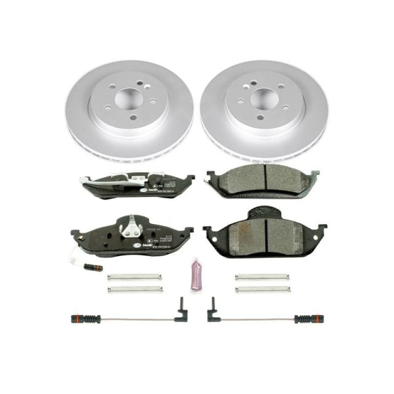 PowerStop — Genuine Geomet Coated Rotors, ECE-R90 Brake Pads + Hardware Kit