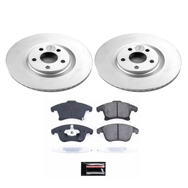 PowerStop — Genuine Geomet Coated Rotor and Low-Dust Ceramic Brake Pad Kit