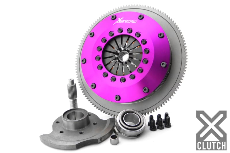 XCLUTCH — Clutch Kit Inc Chromoly Flywheel; 8"  Twin Solid Ceramic Clutch Discs