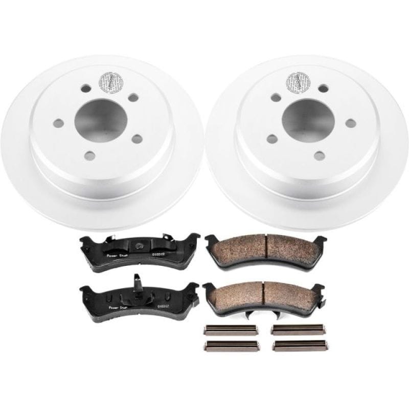 PowerStop — Genuine Geomet Coated Rotor and Low-Dust Ceramic Brake Pad Kit