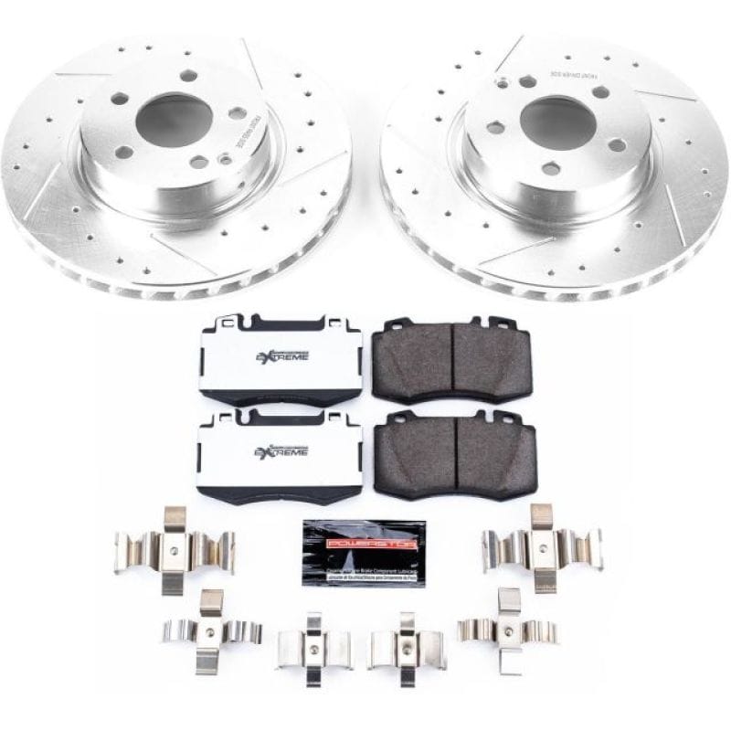 PowerStop — Z26 Street Performance Ceramic Brake Pad and Drilled & Slotted Rotor Kit