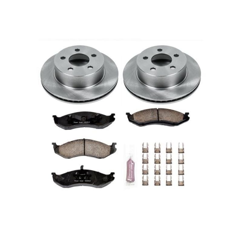 PowerStop — OE Stock Replacement Low-Dust Ceramic Brake Pad and Rotor Kit