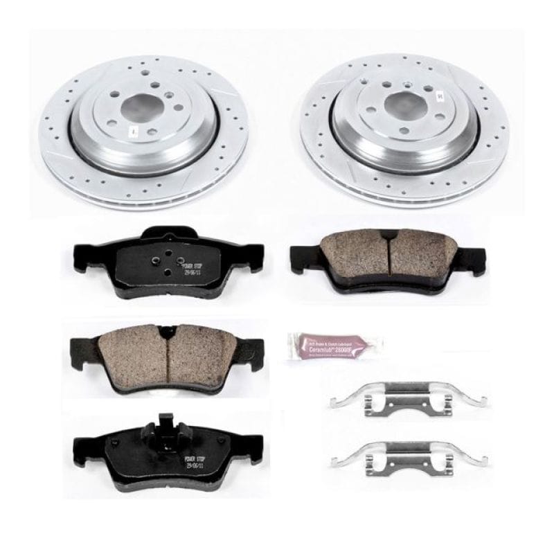 PowerStop — Z23 Daily Driver Carbon-Fiber Ceramic Brake Pad and Drilled & Slotted Rotor Kit
