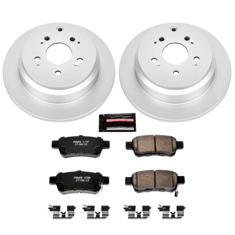 PowerStop — Genuine Geomet Coated Rotor and Low-Dust Ceramic Brake Pad Kit