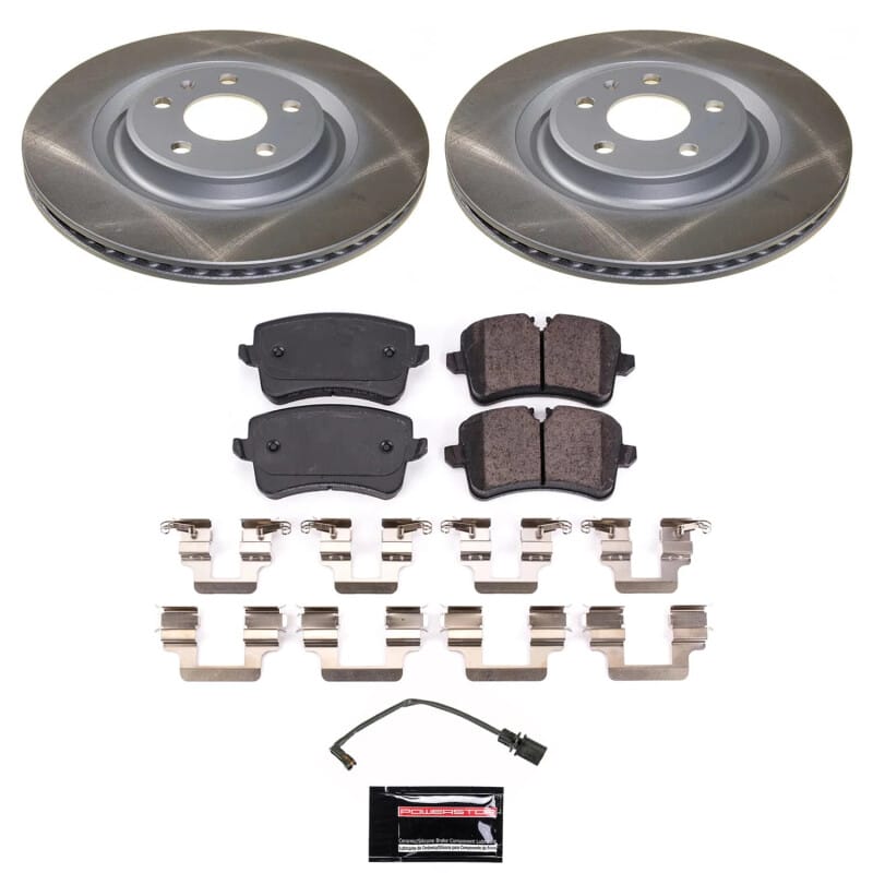 PowerStop — Semi-Coated Rotor and Low-Dust Ceramic Brake Pad Kit