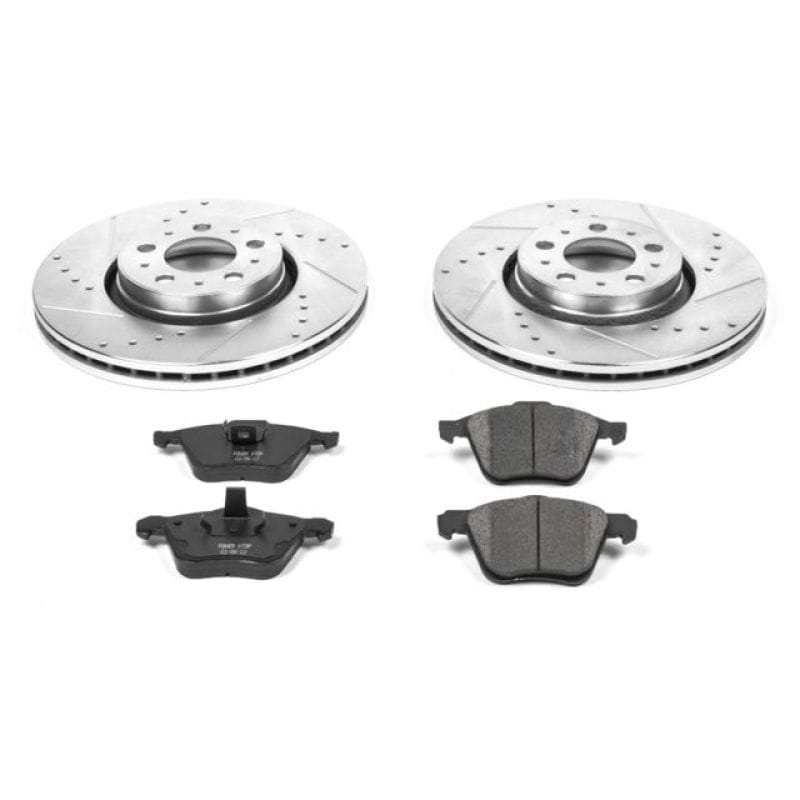 PowerStop — Z23 Daily Driver Carbon-Fiber Ceramic Brake Pad and Drilled & Slotted Rotor Kit