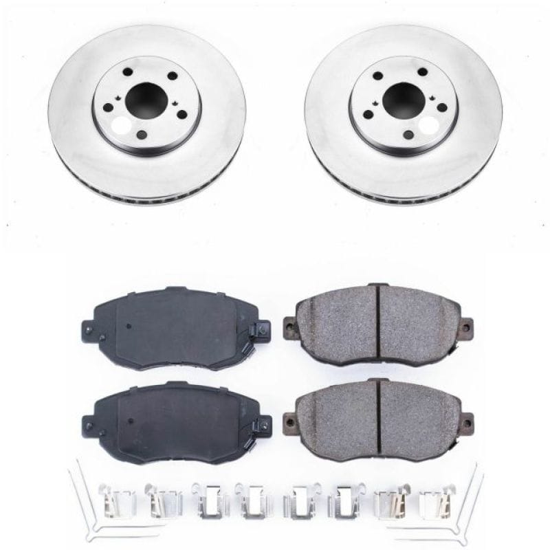 PowerStop — Genuine Geomet Coated Rotor and Low-Dust Ceramic Brake Pad Kit