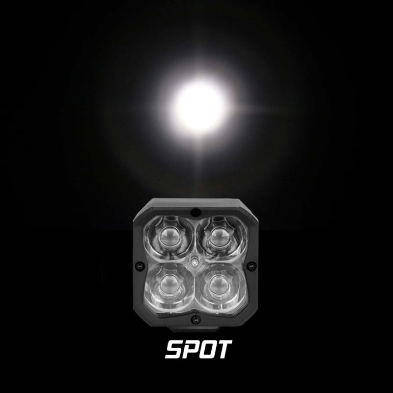XKGLOW — XK Glow XKchrome 20w LED Cube Light w/ RGB Accent Light - Spot Beam