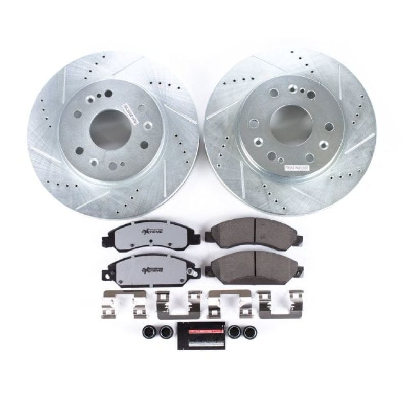PowerStop — Z36 Truck and SUV Carbon-Fiber Ceramic Brake Pad and Drilled & Slotted Rotor Kit