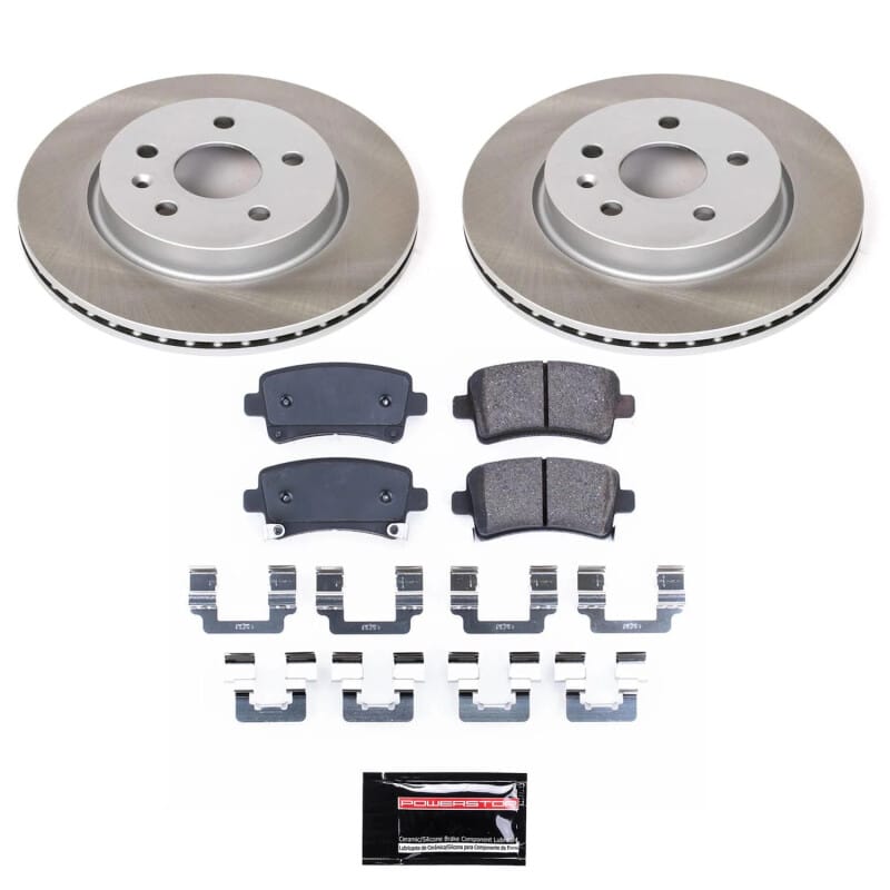 PowerStop — Semi-Coated Rotor and Low-Dust Ceramic Brake Pad Kit