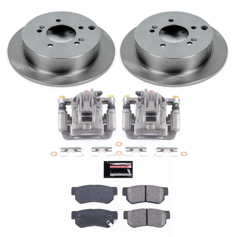 PowerStop — OE Stock Replacement Low-Dust Ceramic Brake Pad, Rotor and Caliper Kit