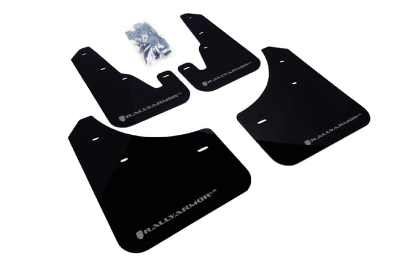 Rally Armor — Black Mud Flap/Silver Logo