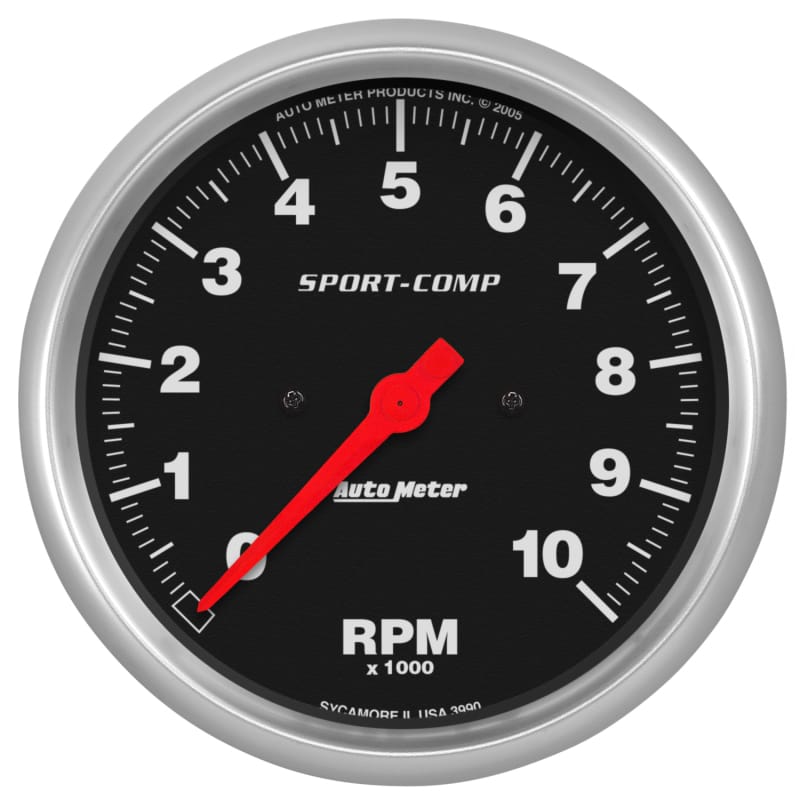AutoMeter — GAUGE, TACHOMETER, 5", 10K RPM, IN-DASH, SPORT-COMP