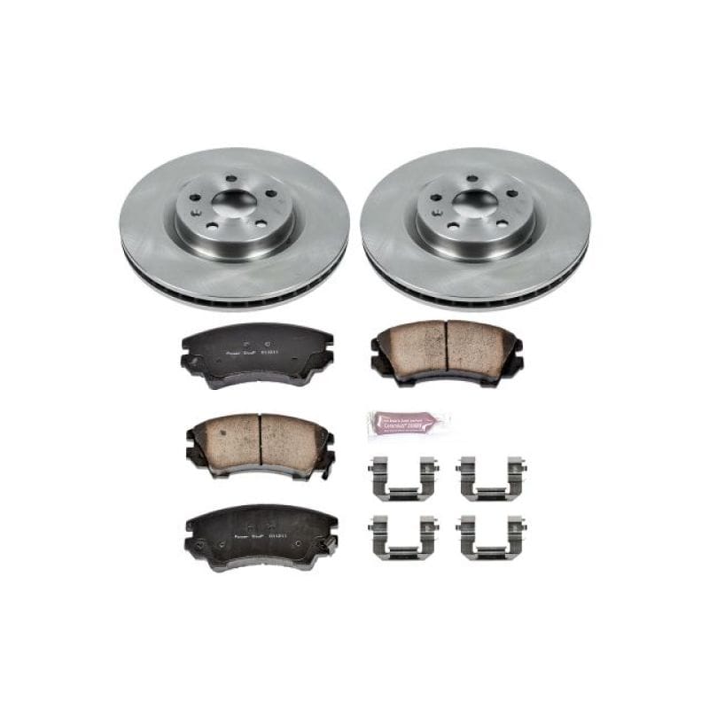 PowerStop — OE Stock Replacement Low-Dust Ceramic Brake Pad and Rotor Kit