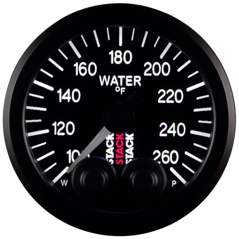 AutoMeter — GAUGE, WATER TEMP, PRO-CONTROL, 52MM, BLK, 100-260?F, 1/8" NPTF MALE