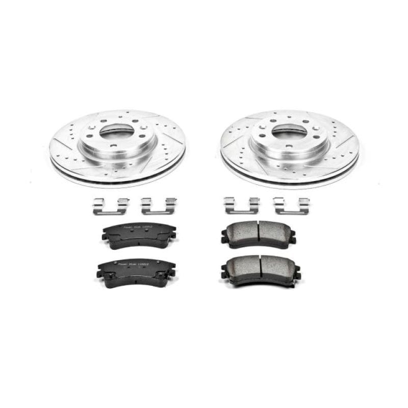 PowerStop — Z23 Daily Driver Carbon-Fiber Ceramic Brake Pad and Drilled & Slotted Rotor Kit