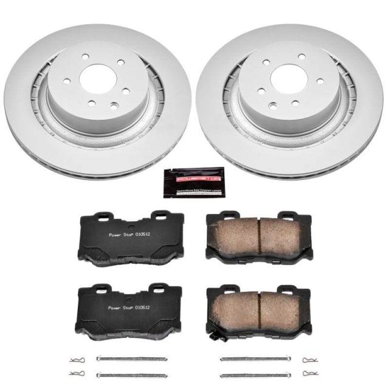 PowerStop — Genuine Geomet Coated Rotor and Low-Dust Ceramic Brake Pad Kit