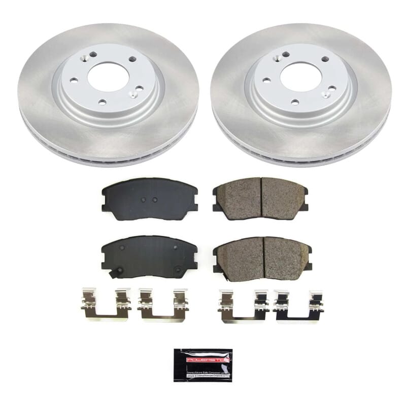 PowerStop — Semi-Coated Rotor and Low-Dust Ceramic Brake Pad Kit