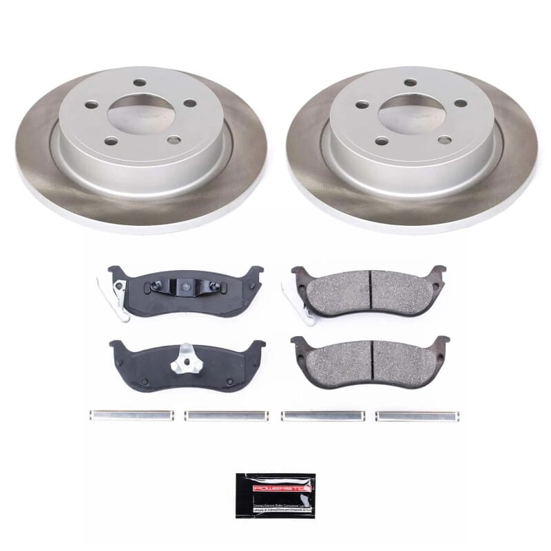 PowerStop — Semi-Coated Rotor and Low-Dust Ceramic Brake Pad Kit