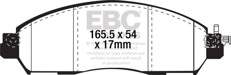EBC — EBC 17+ Nissan Leaf Electric Ultimax Front Brake Pads
Disc Brake Pad